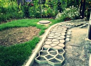 DIY garden paths: drawings and design options DIY garden track