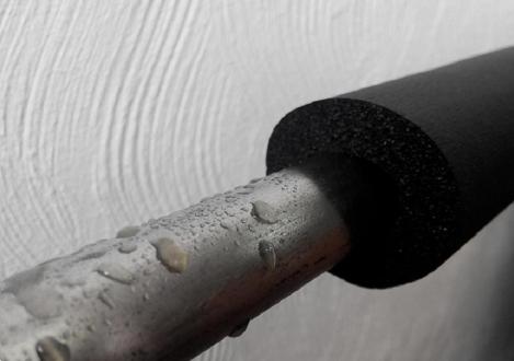 How to eliminate condensation on cold water pipes?
