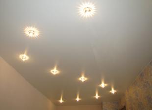 Точечные потолочные светильники: одна универсальная схема монтажа на 3 разновидности изделий